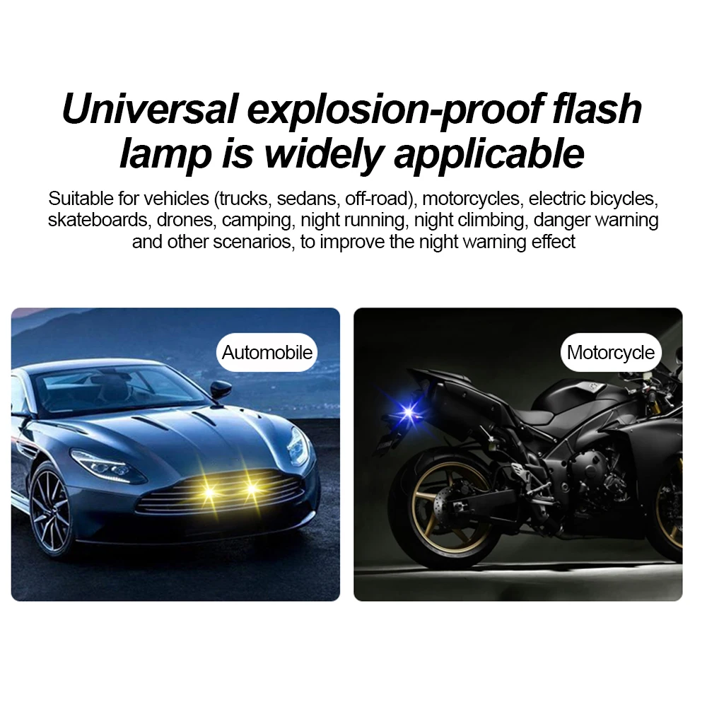7 IN 1 LED Strobe Warning Light for Car Motorcycle Drone Wireless Remote Bright Flash Indicator Night Safety Universal Fit image 5