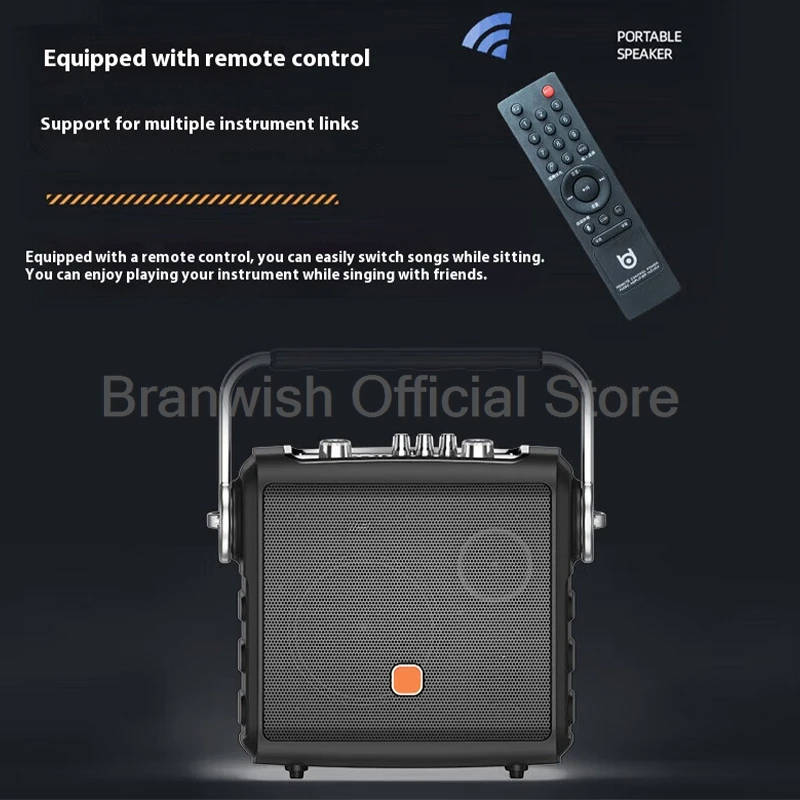180W Portable Speakers 5.1 Bluetooth Sound Box Hand-held 4ohm Loudspeakers 4-6H Play Time Audio For Outdoor Singing Karaoke Home