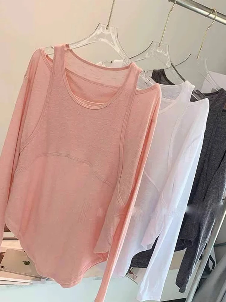 

Женский топ для йоги Naked Sensation, весенне-осенний легкий свободный утягивающий длинный свеч Qui Dry Fitn, спортивный топ для бега