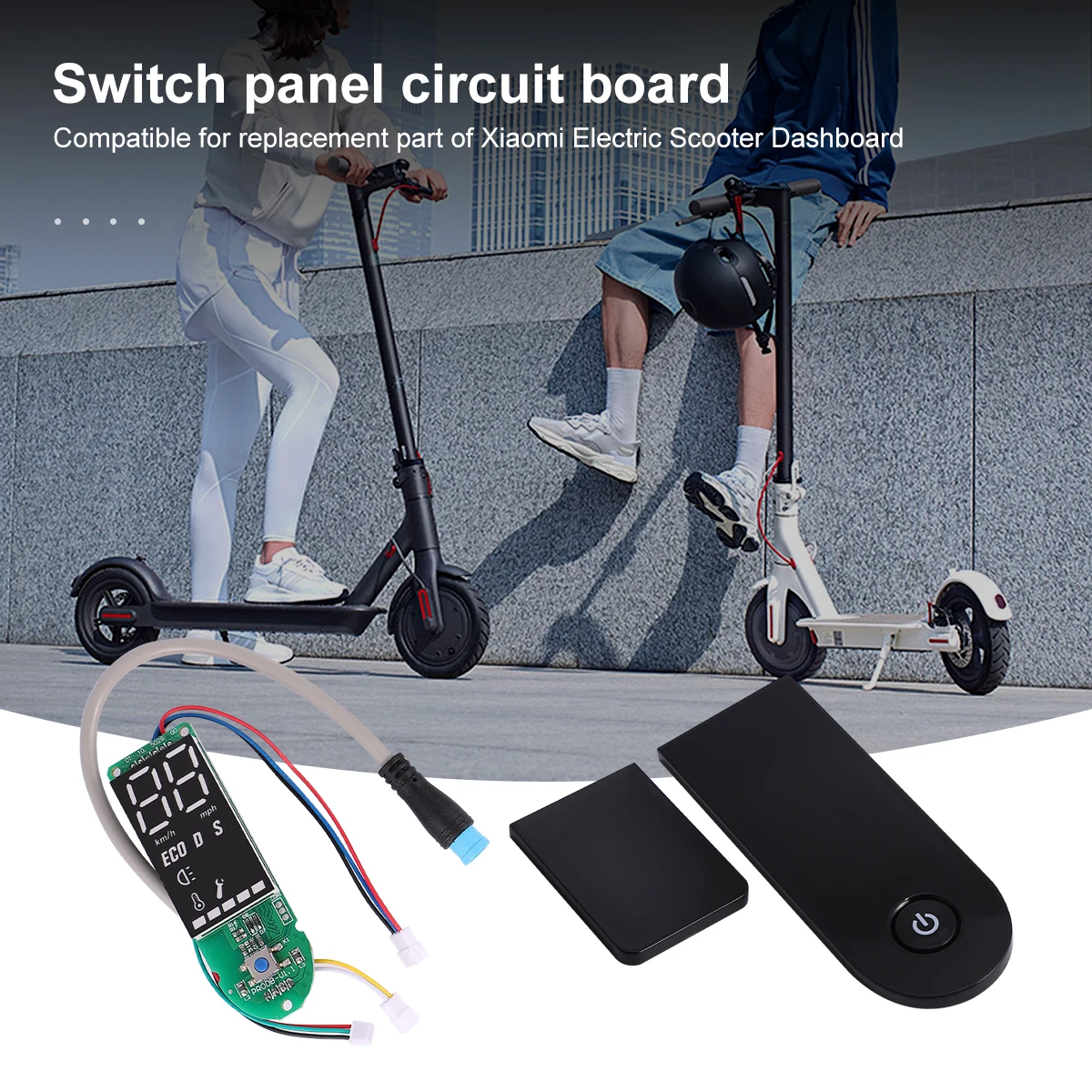 

Replacement Instrument Circuit Board Dashboard Panel Electric Scooter Part Compatible for Xiaomi M365 Scooter (Black)