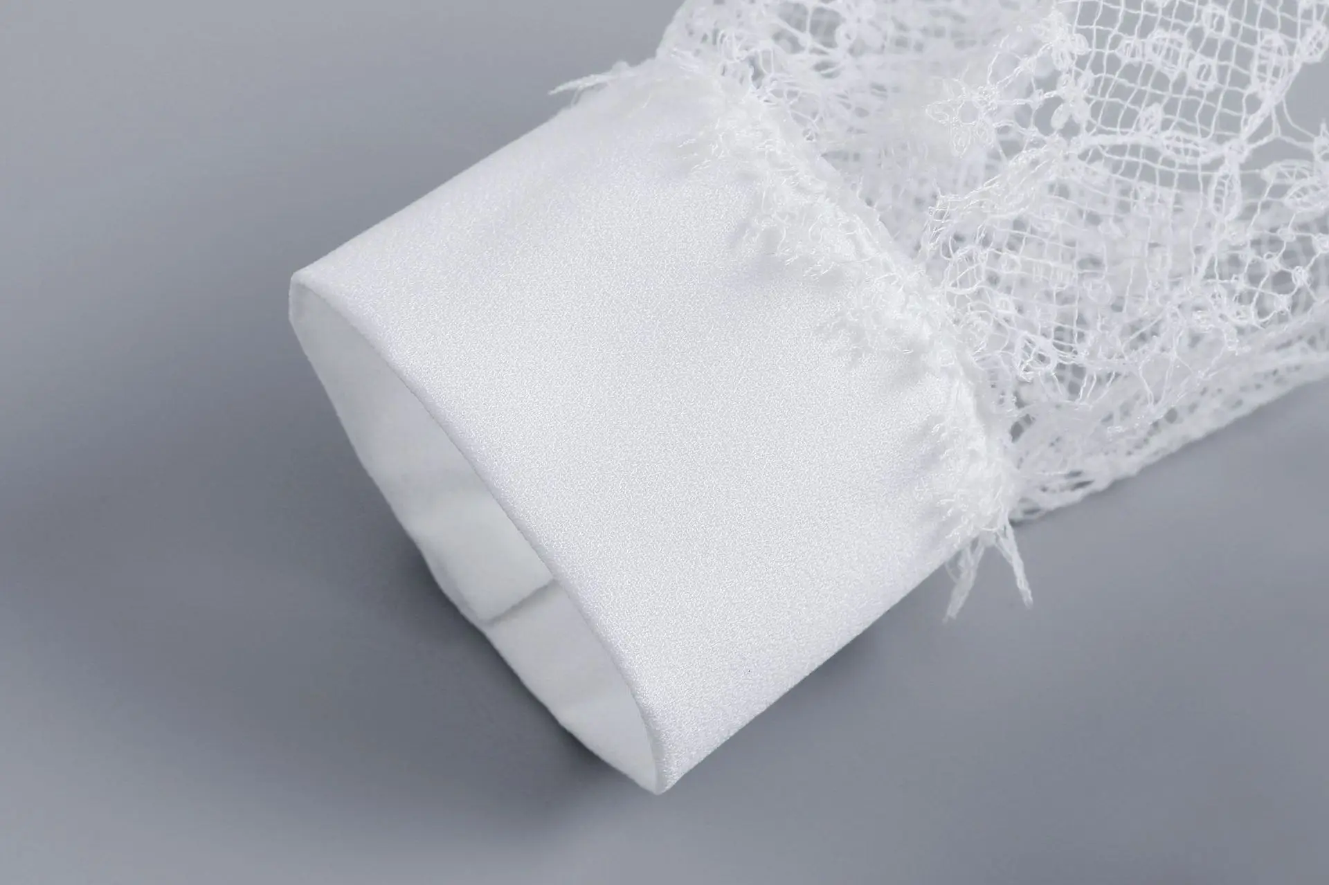 المرأة انفصال كم الأصفاد وهمية الإناث الدانتيل رقيقة مطوي مضيئة كم الأصفاد كاذبة الكشكشة معصمه اكسسوارات الزخرفية #5