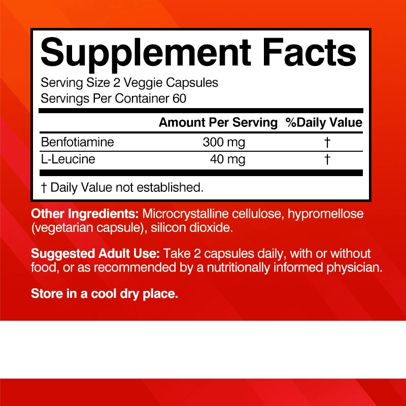 Benfotiamine 300 Mg - Supports Nervous System Health and Promotes Healthy Aging