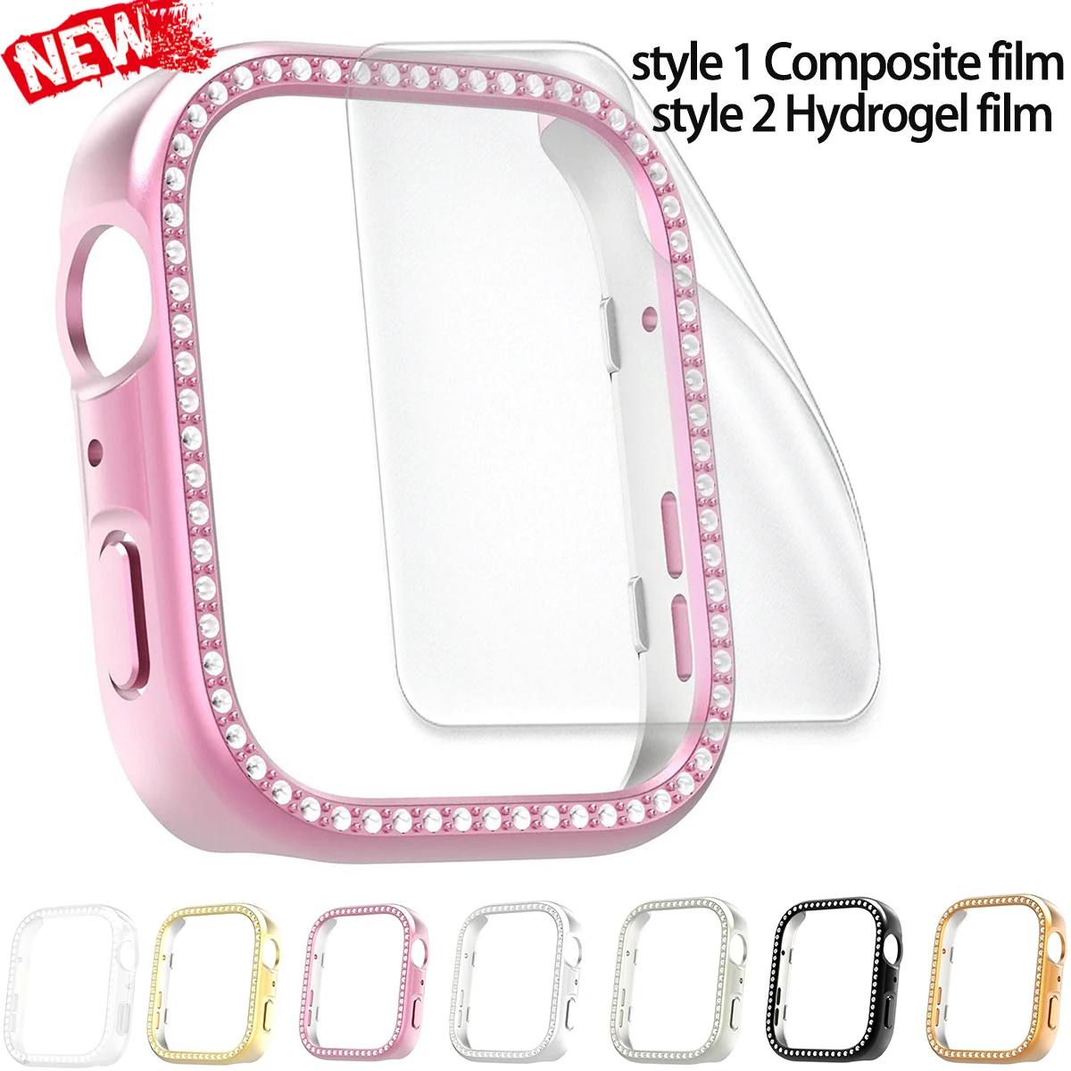 Case+Film for Huawei watch fit 4 4pro Diamond Anti-drop Cover Composite Film or Hydrogel Film for Huawei Band watch fit 4pro 4