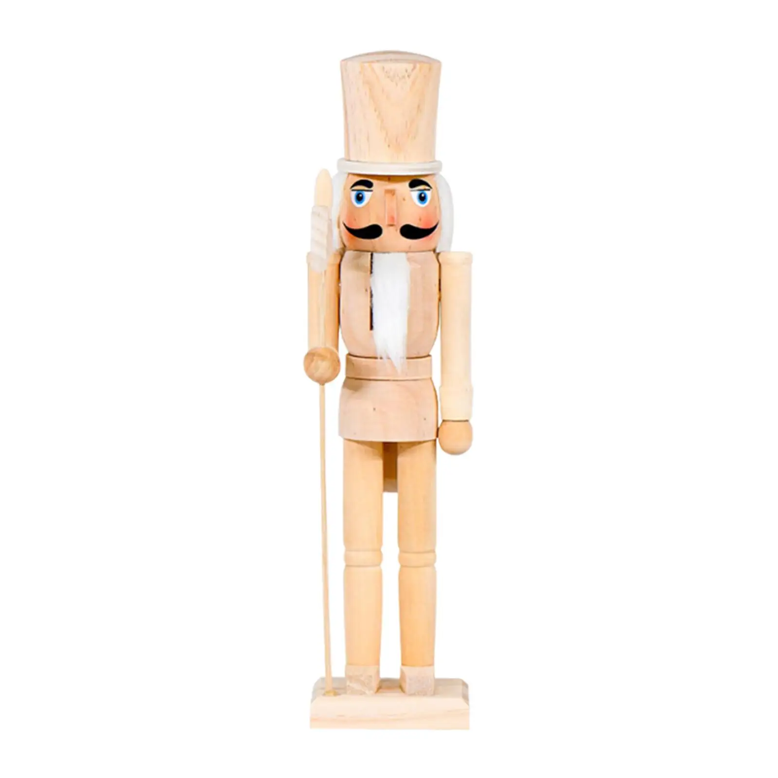 Paint Your Own Mini Wooden Nutcracker Figure Unfinished Puppet Toy for Holiday Arts and Christmas Crafts
