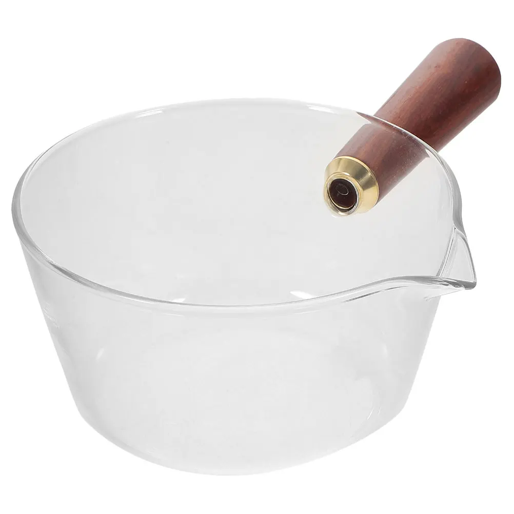 

Instant Noodle Bowl Glass Milk Pot Salad Transparent Dessert Food Serving Home Saucepan Smooth Edge Easy Clean Practical