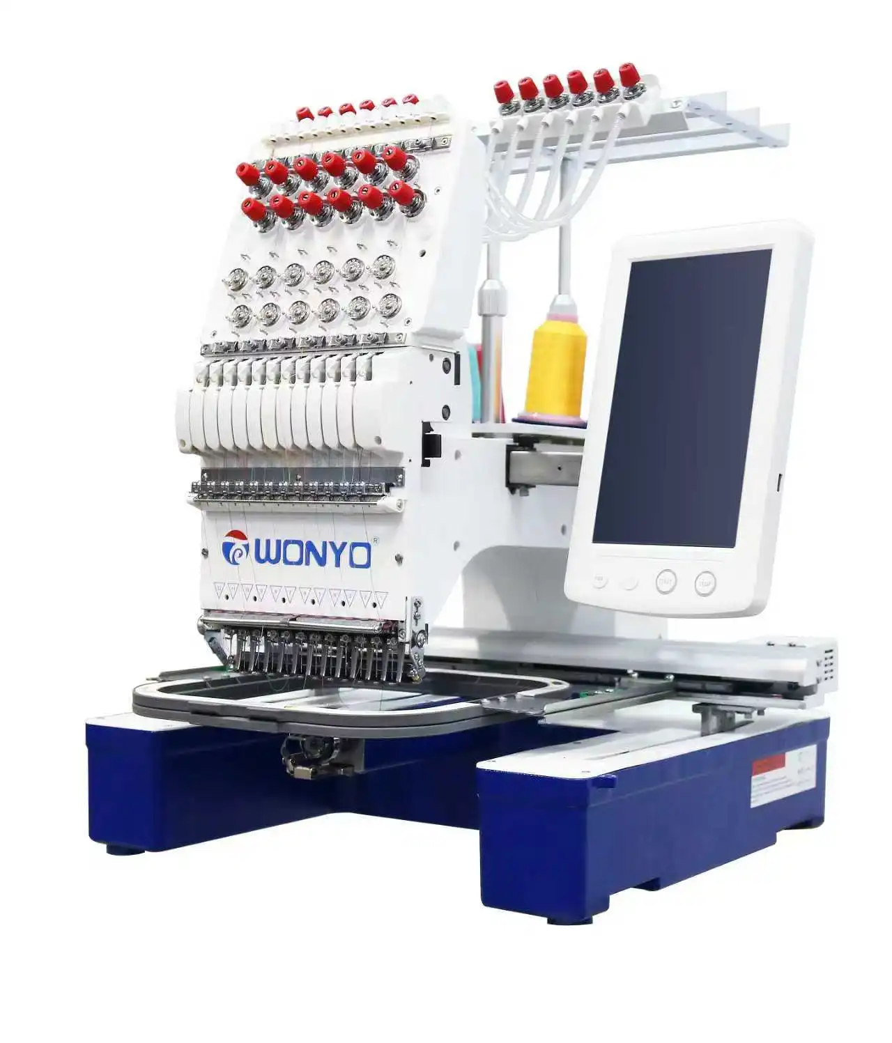 WONYO Nova 12 Industrial Computerized Embroidery Machine for Commercial Custom Apparel Decoration