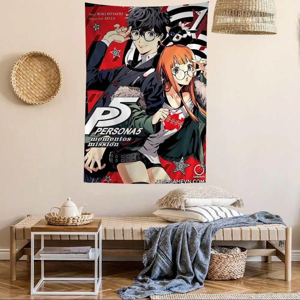 Popular anime P-PersonaS game Cartoon Tapestry Wall Hanging Decoration Household Home Decor