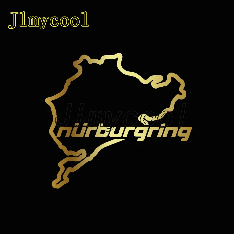 

14*12.5cm Car Styling Racing Road Racing Nurburgring Creative On Car Sticker Decal Rear Window 3D Funny Sticker Decal Stcker