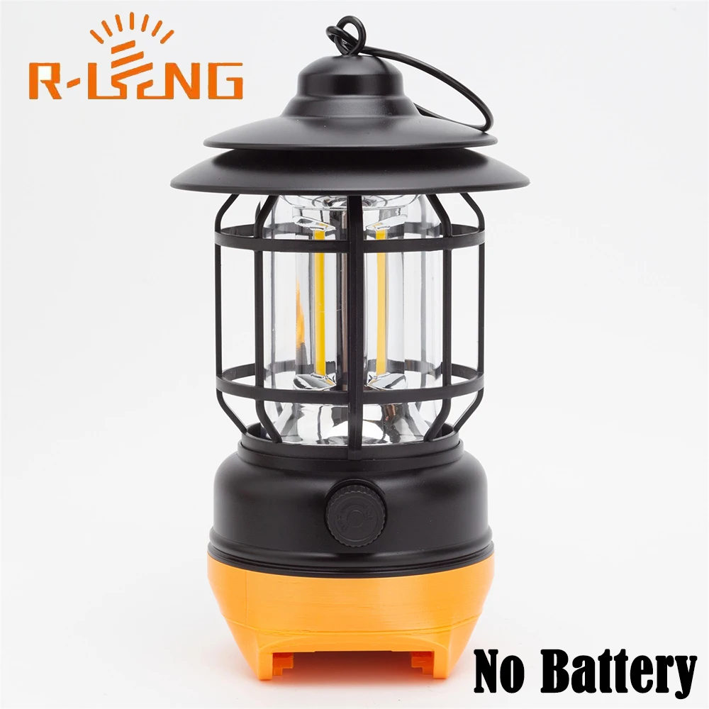 Portable Lantern LED Work Light Camping Lantern For Dewalt 18V Lithium Battery Hanging Tent Light Outdoor (NO Battery)