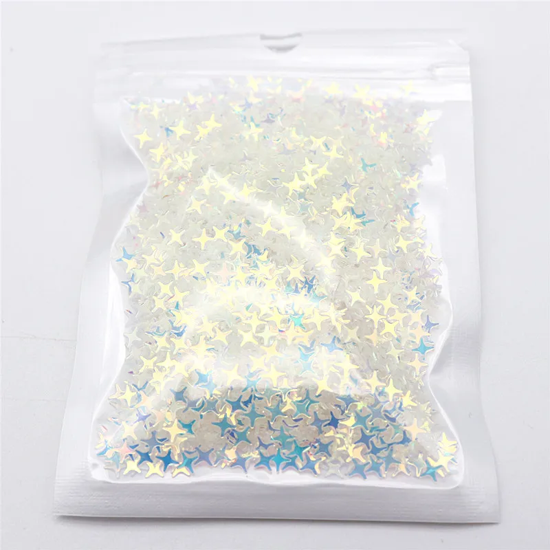 10g20g paillettes oro cristallo blu trasparente 3-10mm stella cuore luna paillettes multiforma fai da te Nail Art decorazione accessori artigianali