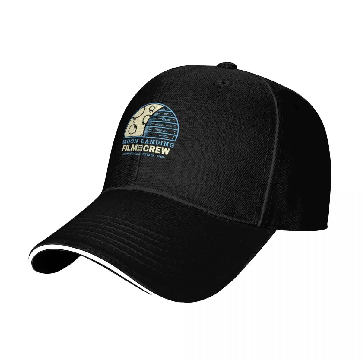 Moon Landing Hoax Film Crew Conspiracy Theory Baseball Cap Strapback Dad Hat Six Panel Structured Crown Sun Protection UPF 50+