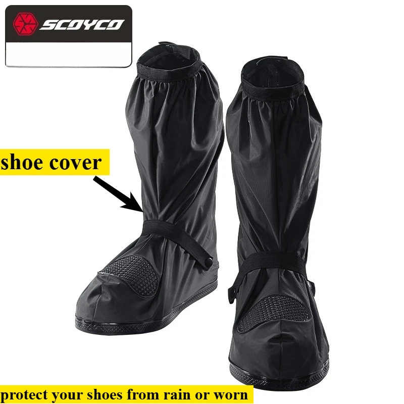 

Saiyu SCOYCO motorcycle riding rain shoe cover waterproof motorcycle travel equipment shoe cover gear high shoe cover male RB02