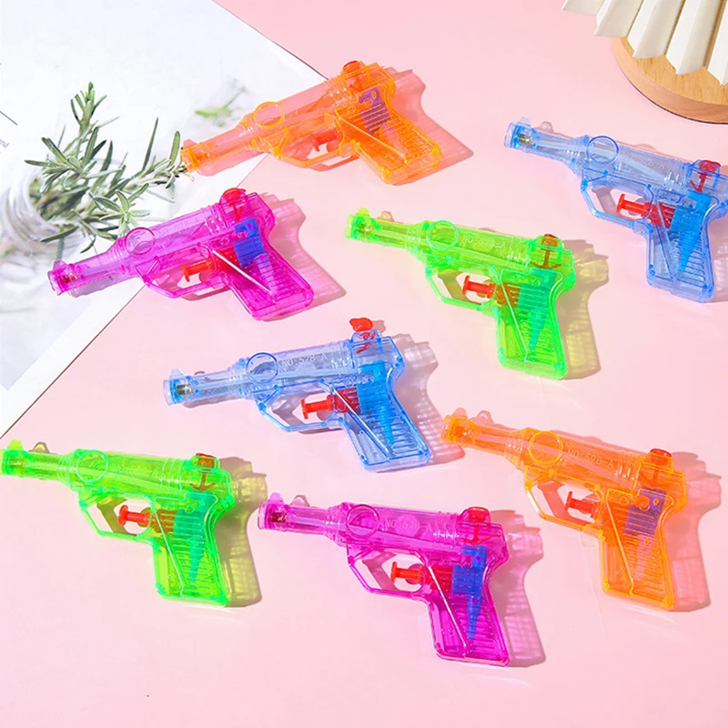 Water Gun Squirt Toys Mini Candy Color Portable Kids Transparent Small Water Rifle Summer Children\'s Gifts Toys Easy Operation