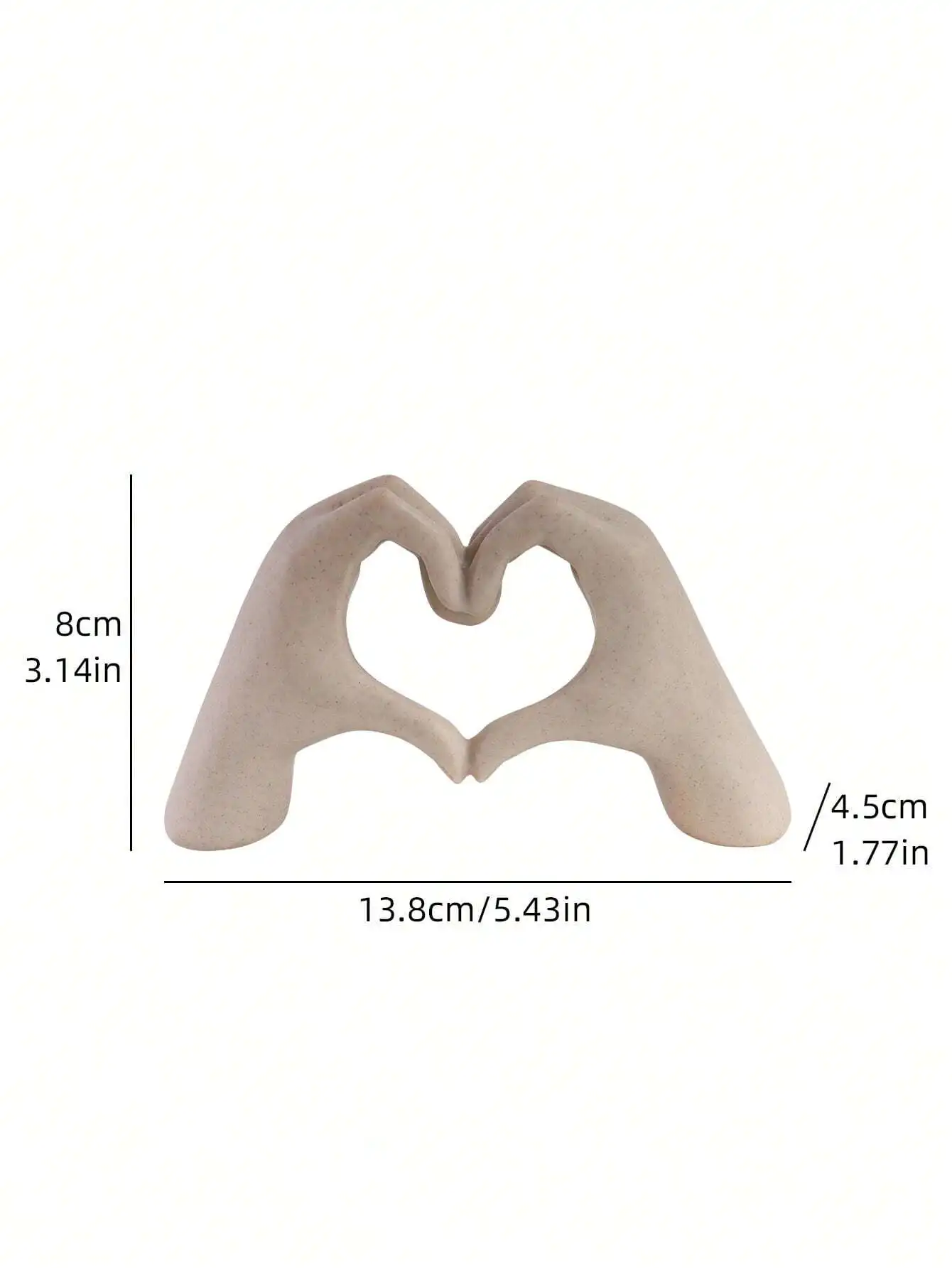 1pc Resin Heart Gesture Decorative Ornament