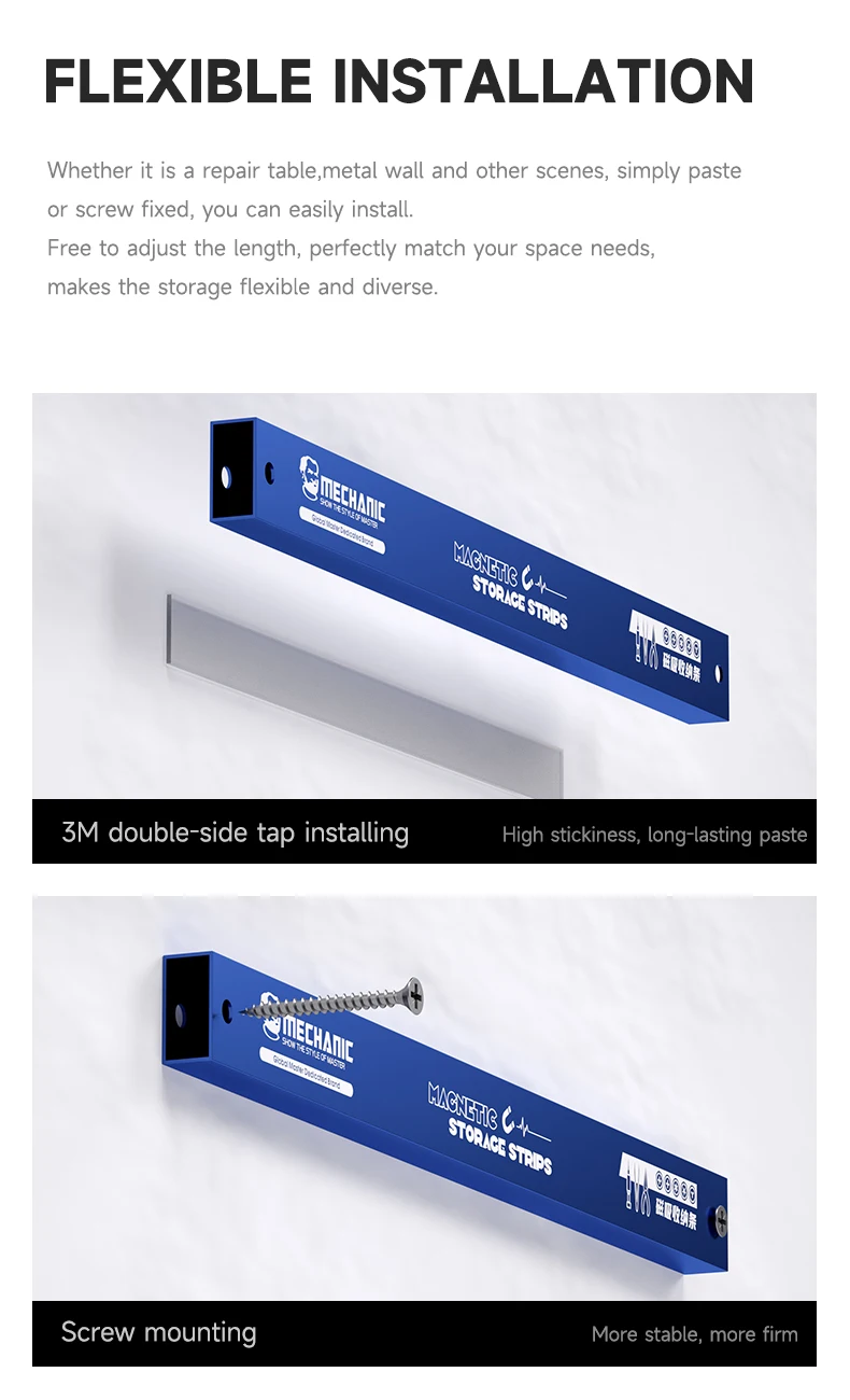 MECHANIC MAG25 Super Absorption Magnetic Absorption Bar Metal Storage Screwdriver Phone Repair Fixtures Kitchen Tool image 5