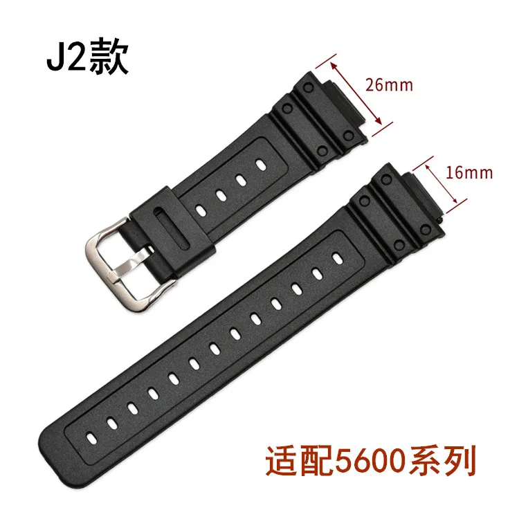 Watch strap for Casio Sports Watch band 16mm*26mm TPU Rubber Strap for Casio G-shock 9052 5600 6900 Series Watch Belt