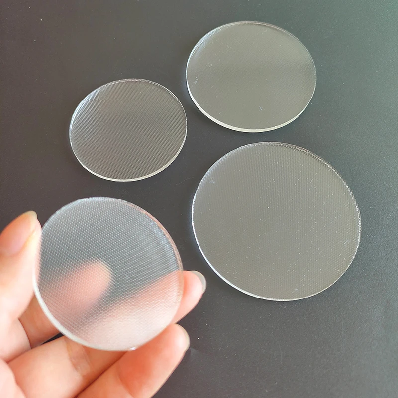 Diameter 35mm 45mm 50mm 60mm 69mm 75mm 92mm 110mm Thickness 3mm Cloth Glass Sheet LED Downlight Flashlight Round Glass Lens