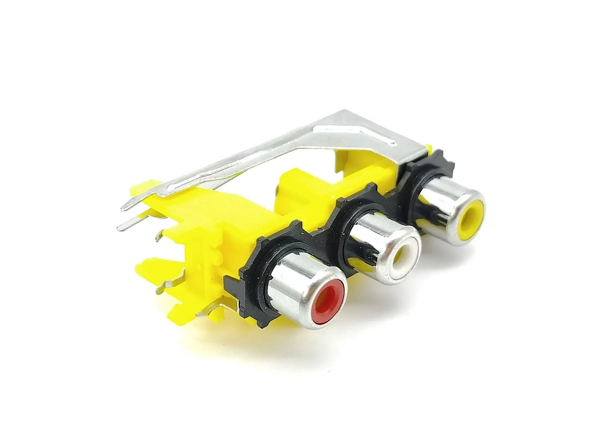 PCB Mount 1 Pin Phono Audio Jack Through Hole 75ohm Female 90 Degree