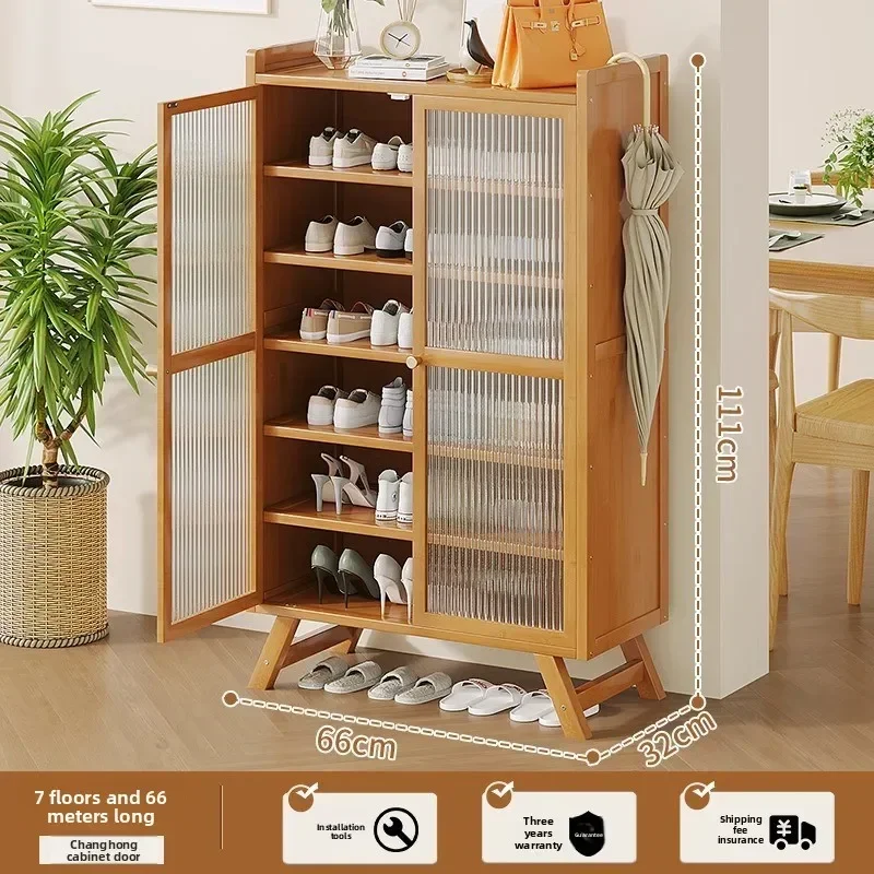 Stable Shoe cabinet, shoe rack at the door of the home, large-capacity storage of Nanzhu