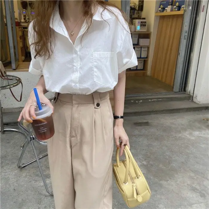 

Floral Print Shirts Women Puff Sleeves Slim Fit Lightweight Chiffon Fabric Perfect for Summer Picnics or Chic Daily Outfits