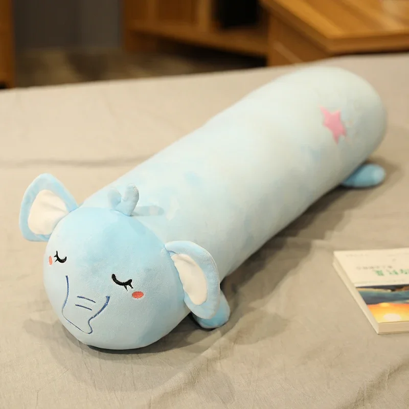 80-140cm Animal Cylindrical Long Strip Pillowcase Bed Sofa Cushion Sleeping Pillow Throw Leg Pads Dust Cover (Without Pillow)
