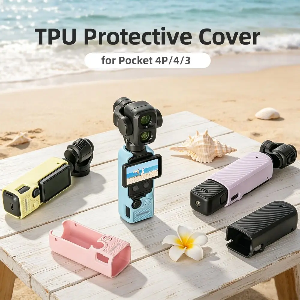 TPU Protective Case Heat Dissipation Anti-Scratch Camera Body Cover Anti-Drop Sleeve Shell for DJI Osmo Pocket 4P/4/3