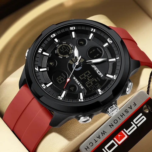 Imagen 1 del producto Reloj militar Digital SANDA para hombre, reloj de pulsera resistente al agua hasta 50m, reloj de cuarzo LED, reloj deportivo para hombre, relojes grandes para hombre, relojes masculinos