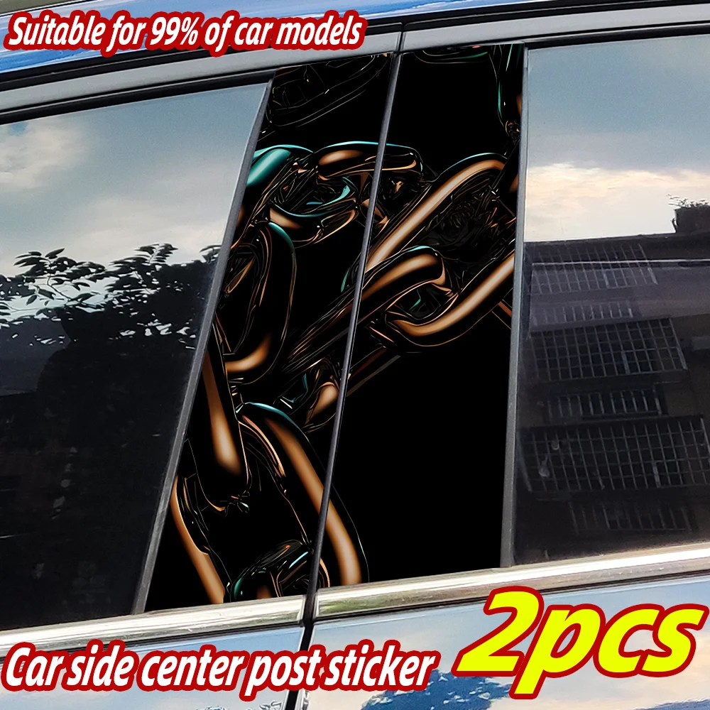 

Iron Chain Car Stickers Car B-pillar Vinyl Decal Waterproof Auto Center Pillar Sticker Cover Scratches Vehicle Decor Accessories