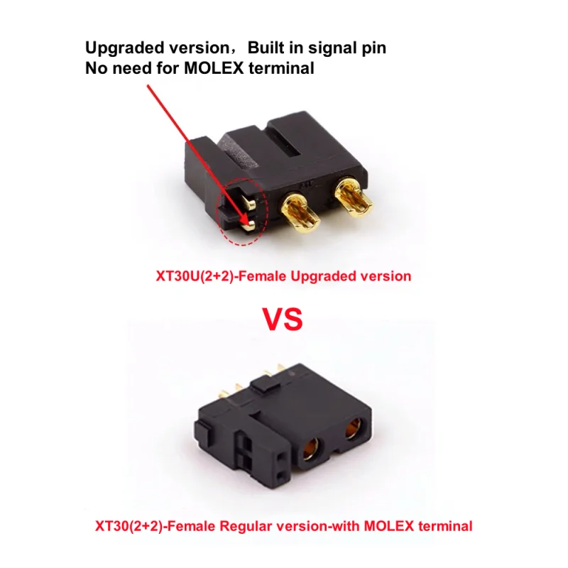 XT30PB（2+2）plug PW-M XiaoMi Servo motor plug CyberGear Micro motor connection wire