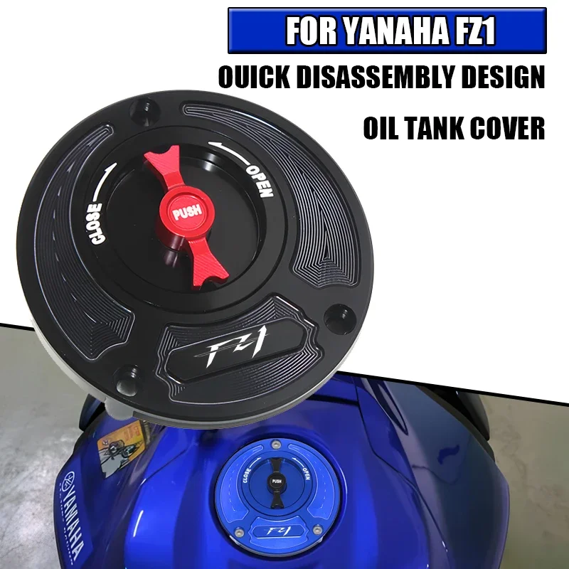 CNC Fuel Gas Tank Cap Cover Aluminum Keyless Motorcycle Accessories All years For FZ1 FAZER FZ-1