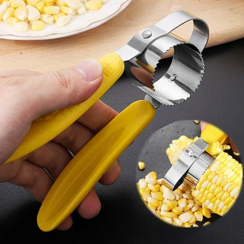 New Manual Stainless Steel Corn Thresher Peeler Corn Kernels Remover Stripper Separator Fruit Vegetable Kitchen Gadgets