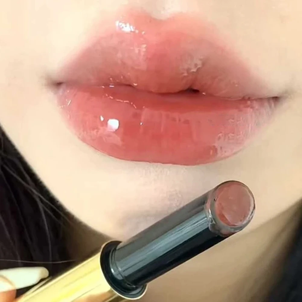 Bálsamo brillante de reloj de arena, brillo de labios hidratante voluminizador con espejo radiante, lápiz labial hidratante antiseco y agrietado de alto brillo
