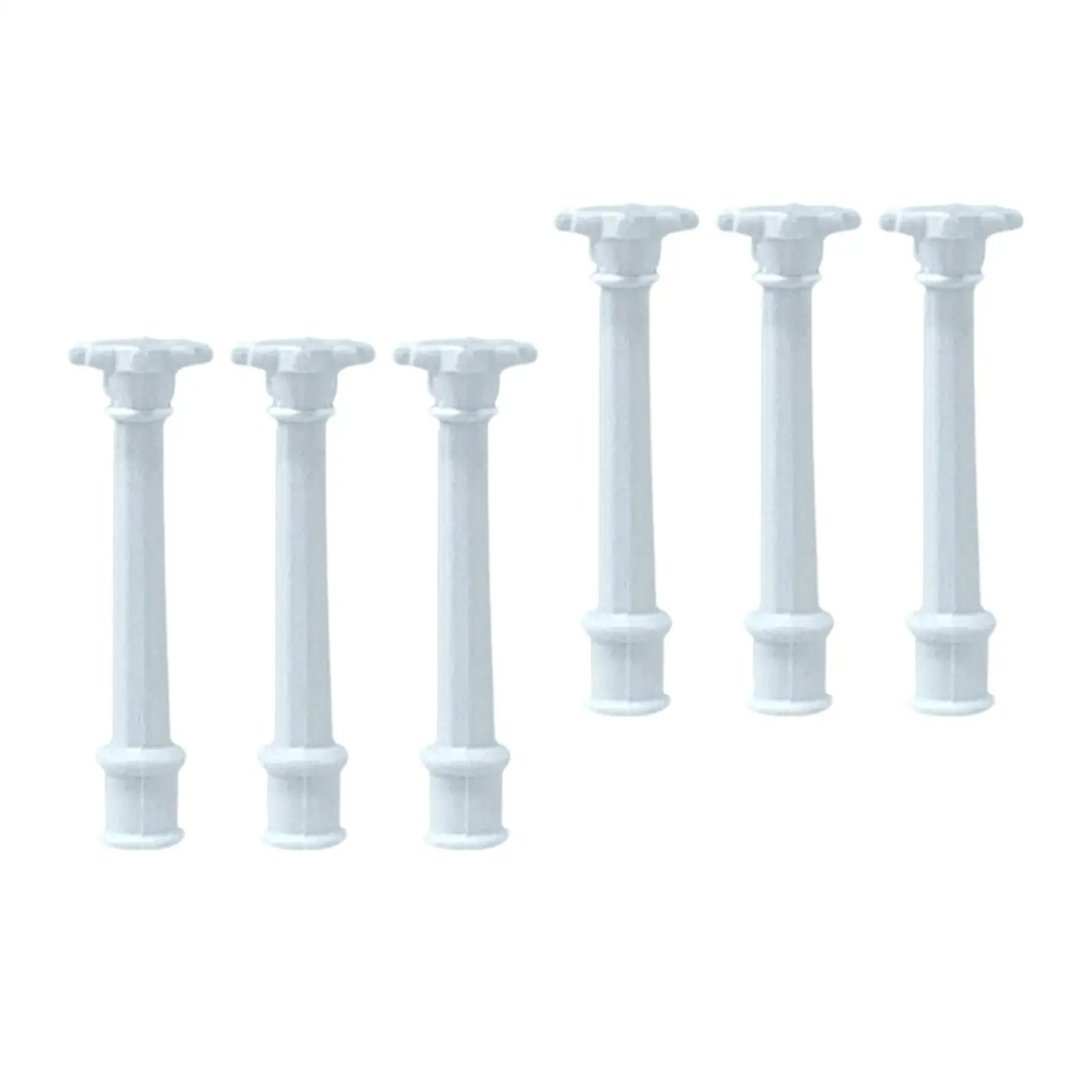 Verzameling van 6 Mini Romeinse kolommen Griekse beelden voor evenementendecoratie