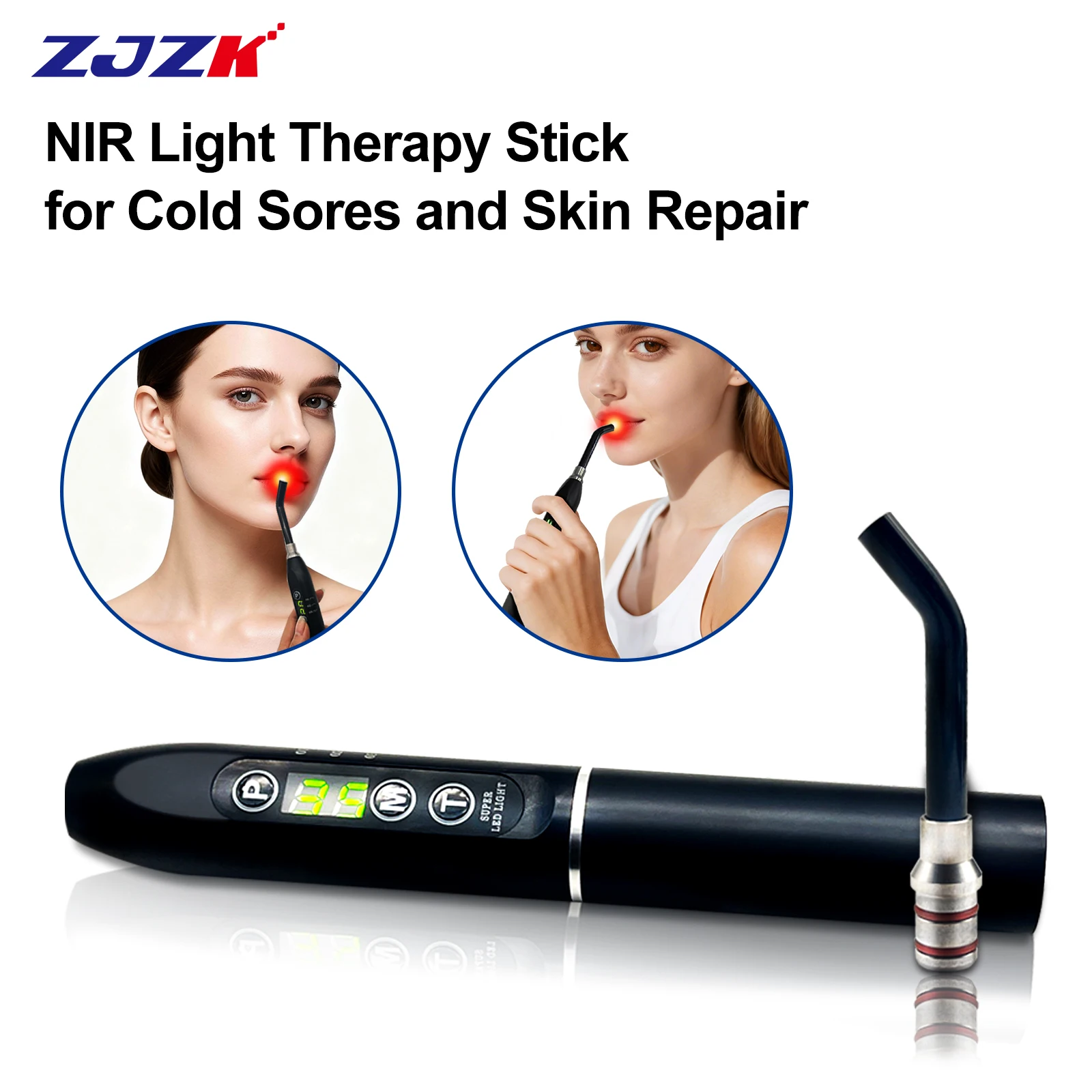 

Portable Red & Infrared Light Therapy Device Cold Sore Canker Sore Treatment for Mouth Nose Ear Joint Pain Relief Fast Healing