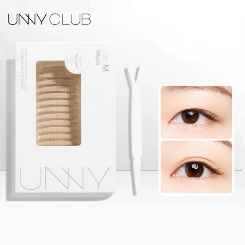 UNNY Eyelid Tape Sticker Invisible Double Fold Eyelid Lace Paste Beige Stripe Self-adhesive Natural Eye Tape Eyes Makeup Tool