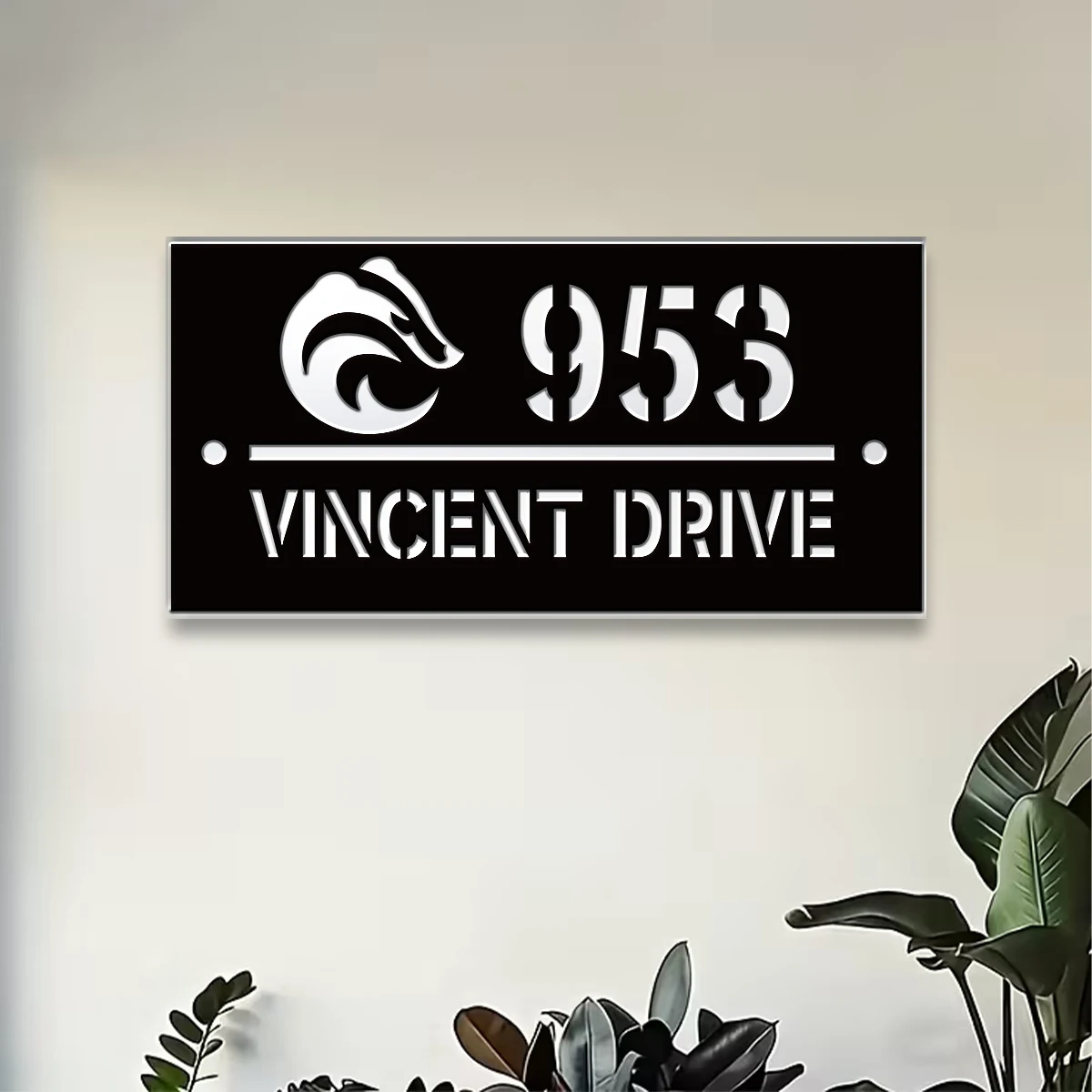 1Pc Custom Creative animal Number&Text Acrylic House Number Door Street Sign Plaque,Home Room Garden Decor,Birthday Wedding Gift