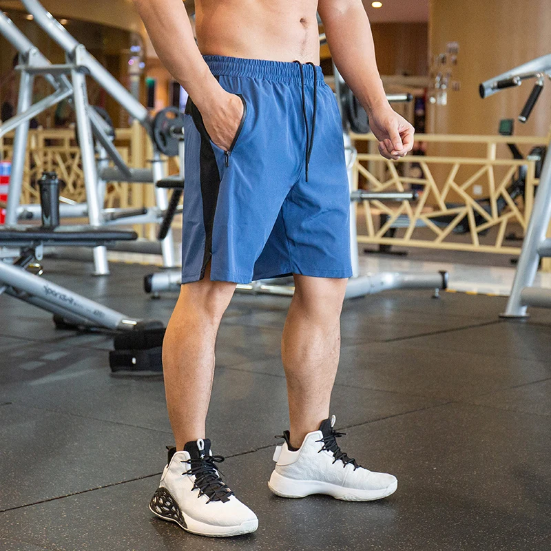 2026 spandex Fitness Running Shorts Men Sport Shorts Breathable Quick Drying Training Gym Sport Shorts Joggers Zip pocket Shorts