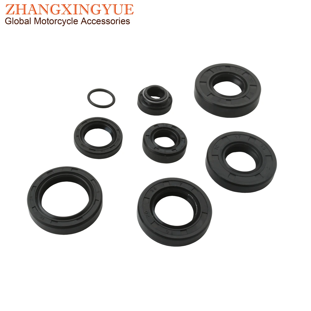 8pc AM6 Engine Oil Seal Assy For Aprilia AF1 50 Classic50 MX50 SM RS50 Extrema RX50 Enduro Tuono 50cc LC 2T