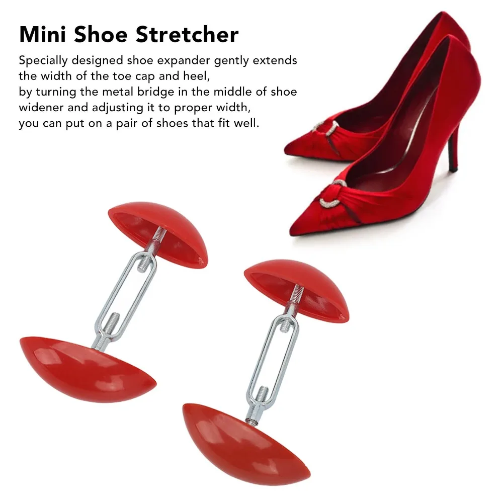 2pcs Adjustable Structure Mini Shoe Stretcher Lightweight & Portable Fit Men And Women Shoes Shoe Shaper & Widener