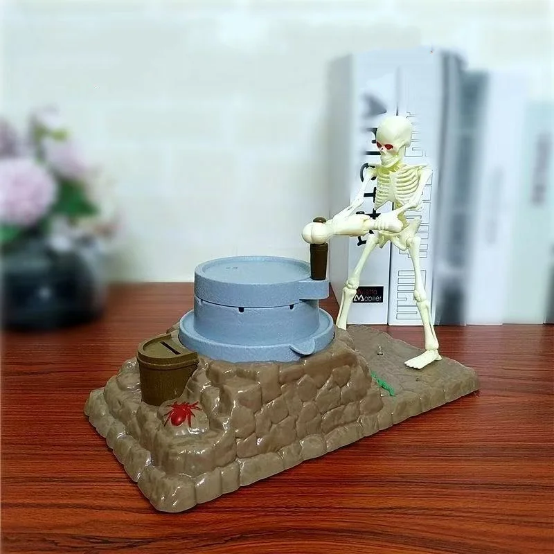 

Забавные деньги делает дьявол Mare go копилка игрушка шлифовальный скелет электрический свет + музыкальная монета копилка игрушка домашний декор подарок