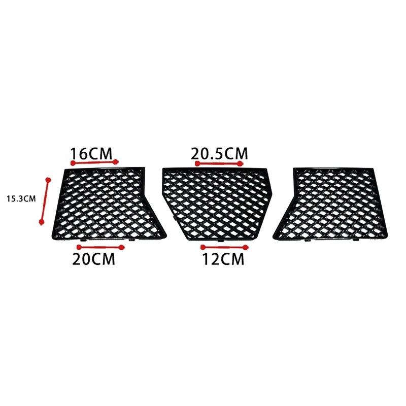 

3Pcs/set Car Front Bumper Centre Lower Grille Mesh Guard for BMW G87 M2 2023-2025 Water Tank Protection Insect Net