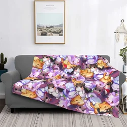 Aphmau Meow Plushies Anime Cats Throw Blanket Cartoon Modern Bedding Cozy Warm Plush Lightweight Fuzzy Couch Blanket Gifts