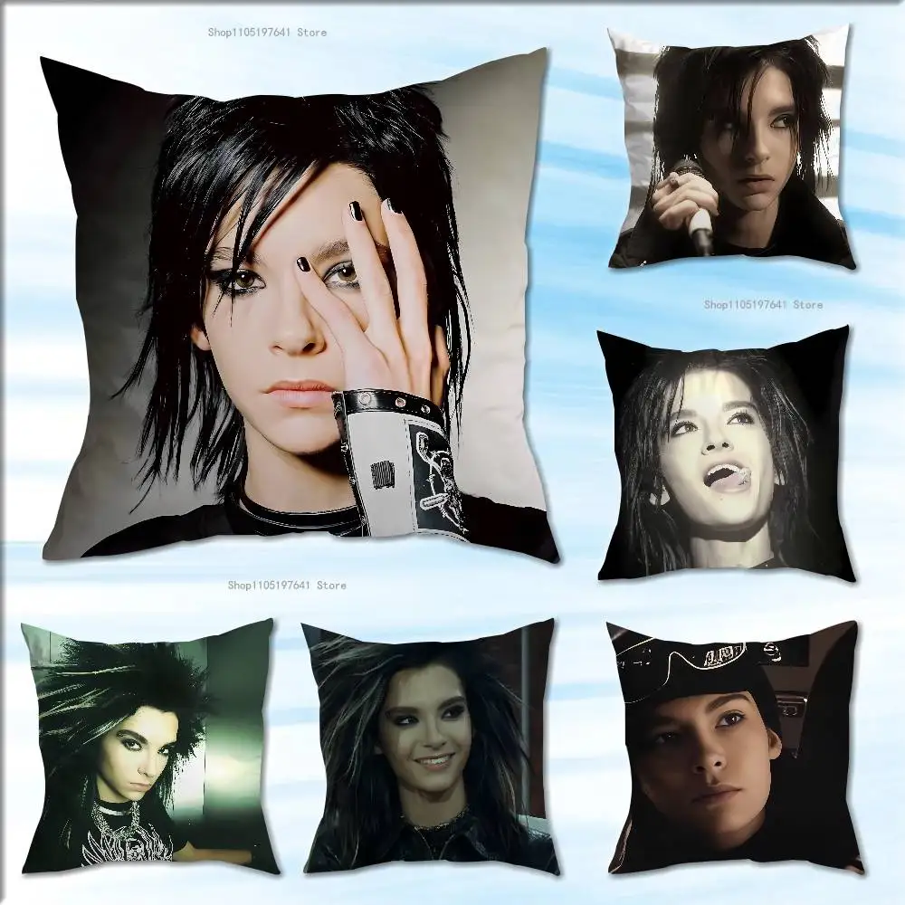 

Rock B-Bill Kaulitz Anime Celebrity Merchandise All-Match Printed Pillow Case Sofa Car Office Room Decoration Protector