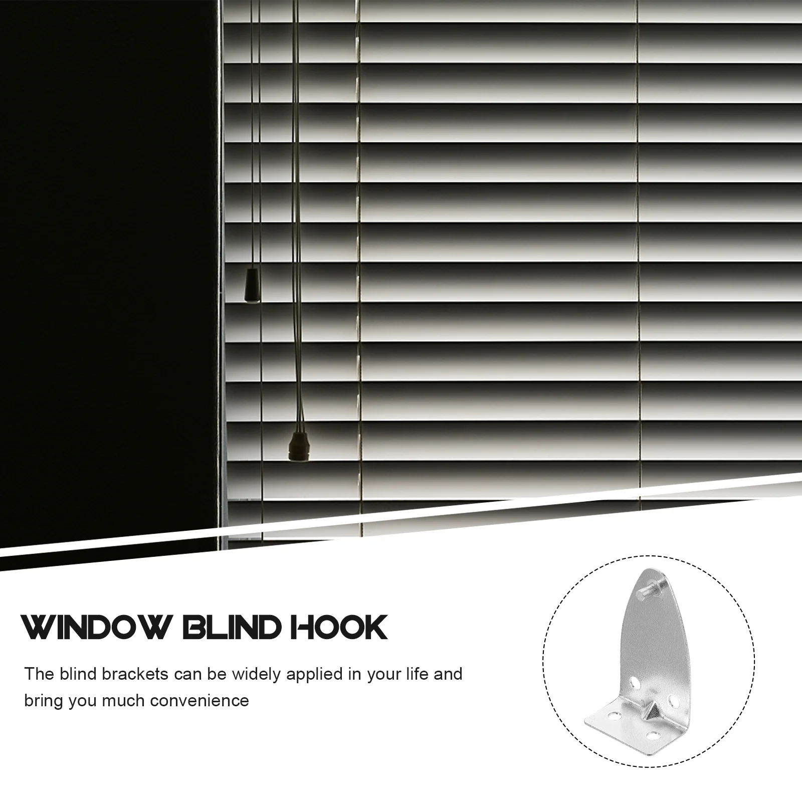 8 Pcs Venetian Blind Metal Positioning Hook Window Coverings Brackets Blinds Cord Holder up Set Rv Replacement Safety Rope Mini