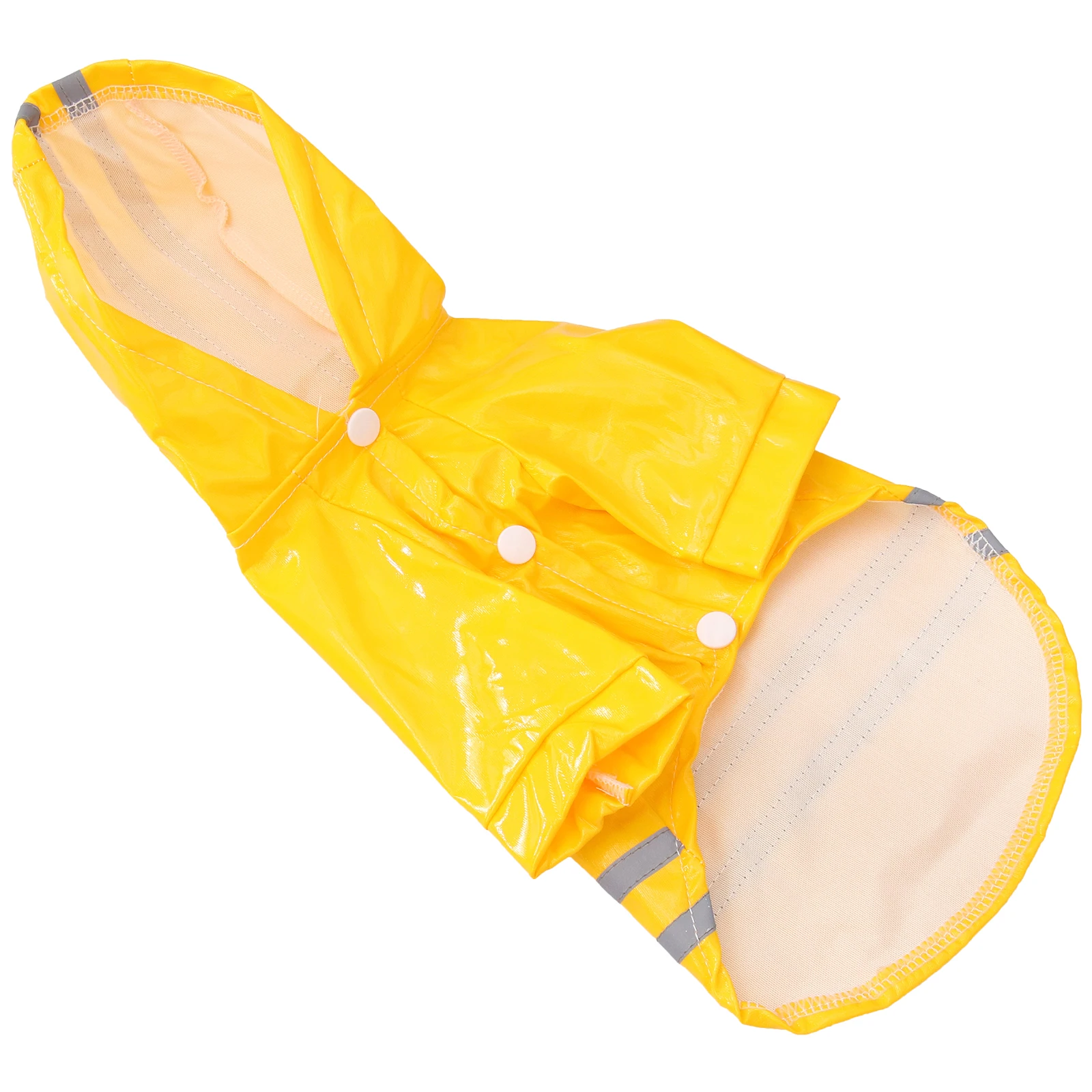 

Pet Dog Raincoat Lightweight Waterproof Hoodie Poncho Reflective Strips Fashion Style Keeps Dry Comfortable Small Dogs
