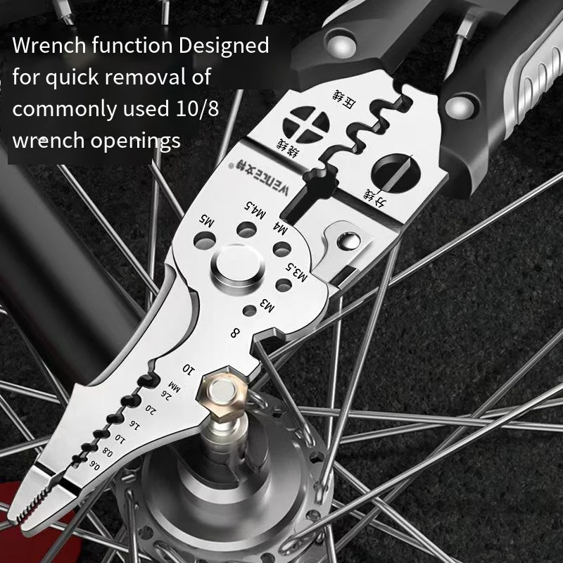 Multifunctional 2024 New Electrical Wire Stripping Pliers Splice Skin Peeling Wire Bending Imported Type Wire Winding Scissors