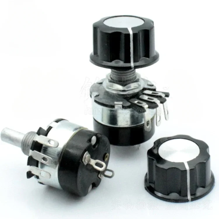 WH134-2 with switch potentiometer 4.7K 10K 22K 47K 100K 470K 1M/2W Pack 10 pieces