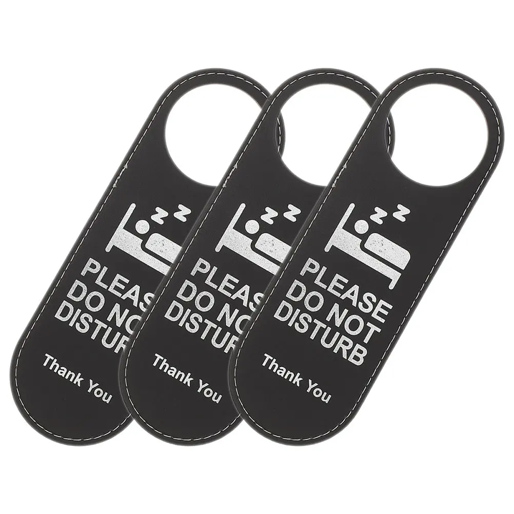 3Pcs Reversible Door Hanger Sign High Quality Door Hanging Sign for Hotel Do Not Disturb Make Up Room Use