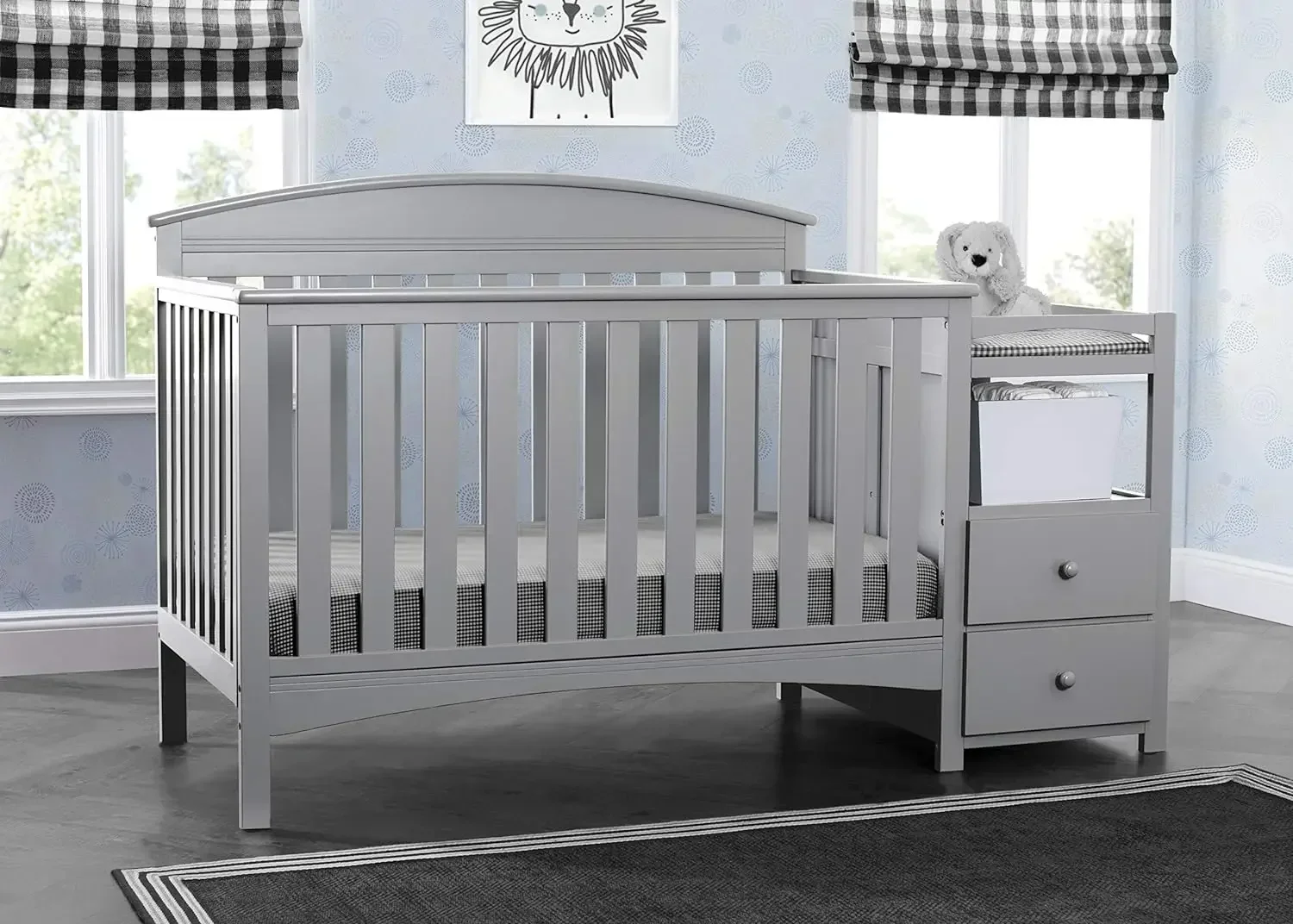 Furniture  Abby Convertible Crib and Changer, Grey 66 discount