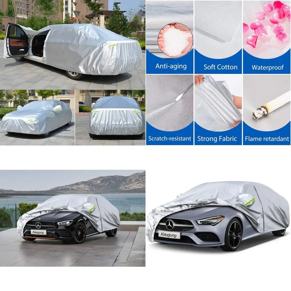 

6 Layers Universal Car Cover Custom Fit for Sedans from 2013 to 2025, Waterproof All-Weather Protection for Outdoor Use